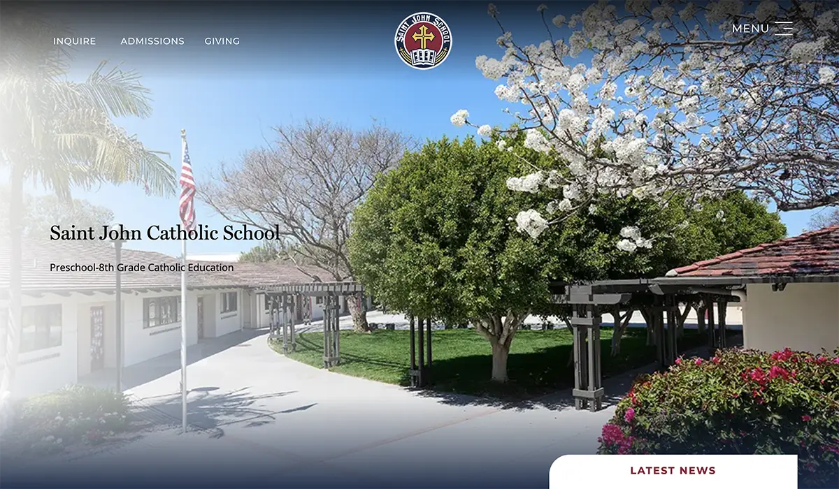 Saint John School Website Redesign